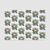 Flamingo Tropical Leaves Botanical Pattern Tissuepapier (Voorkant)