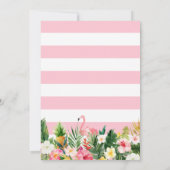 Flamingo Tropical Leaves Floral Graduation Party Kaart (Achterkant)