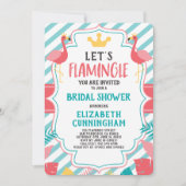 Flamingo Tropical Let's Flamingle Vrijgezellenfees Kaart (Voorkant)