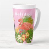 Flamingo Tropical Memories Foto Roze Latte Mok (Rechterhoek)