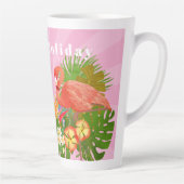 Flamingo Tropical Memories Foto Roze Latte Mok (Rechts)