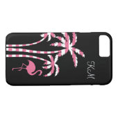 Flamingo Tropical Monogram Case-Mate iPhone Case (Achterkant (Horizontaal))