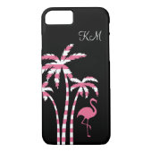 Flamingo Tropical Monogram Case-Mate iPhone Case (Achterkant)