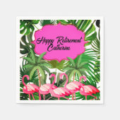 Flamingo Tropical Oerwoud Custom Pensioen Partij Servet (Voorkant)