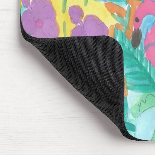 Flamingo Tropical Oerwoud Pattern Muismat (Hoek)