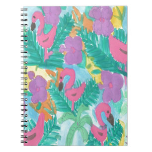 Flamingo Tropical Oerwoud Pattern Notitieboek
