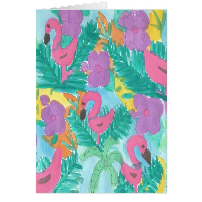 Flamingo Tropical Oerwoud Print (Voorkant)