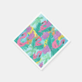 Flamingo Tropical Oerwoud Print Servet (Hoek)