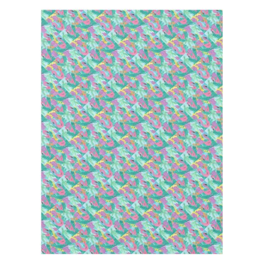 Flamingo Tropical Oerwoud Print Tafelkleed (Voorkant)
