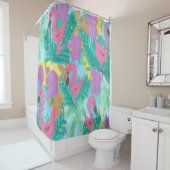 Flamingo Tropical Oerwoud Shower Curtain Douchegordijn (In situ)