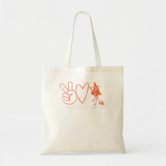 Flamingo Tropical Peace Love Flamingbetween Oranje Tote Bag