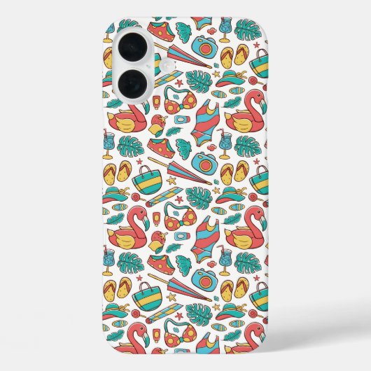 Flamingo Tropical Summer Pattern  Case-Mate iPhone Case (Achterkant)