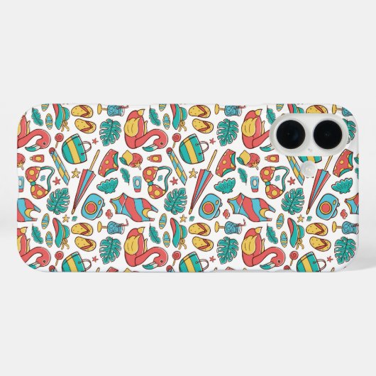Flamingo Tropical Summer Pattern Case-Mate iPhone Case (Achterkant (horizontaal))