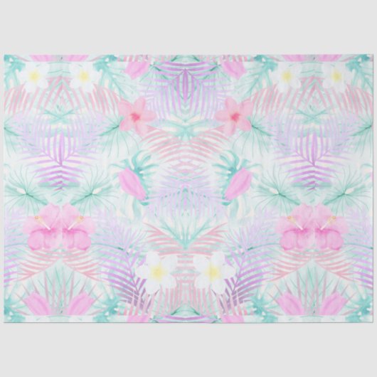 Flamingo Tropical Vibes Serie Ontwerp 14 Tissuepapier (Voorkant)