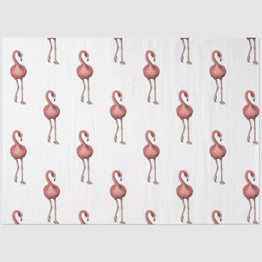Flamingo Tropical Vibes Serie Ontwerp 1 Tissuepapier (Voorkant)