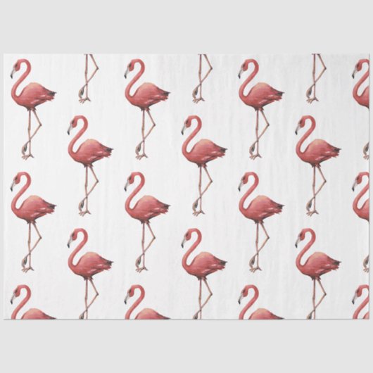 Flamingo Tropical Vibes Serie Ontwerp 2 Tissuepapier (Voorkant)