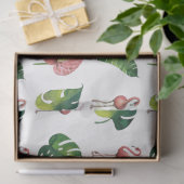 Flamingo Tropical Vibes Serie Ontwerp 3 Tissuepapier (Geschenk)