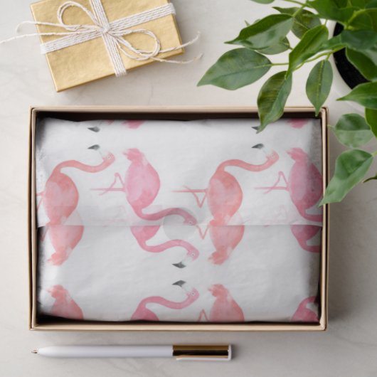 Flamingo Tropical Vibes Series Design 15 Tissuepapier (Geschenk)