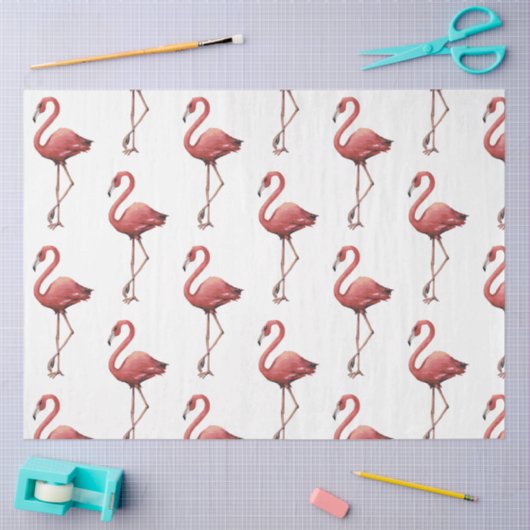 Flamingo Tropical Vibes Series Design 2 Tissuepapier (Craft)