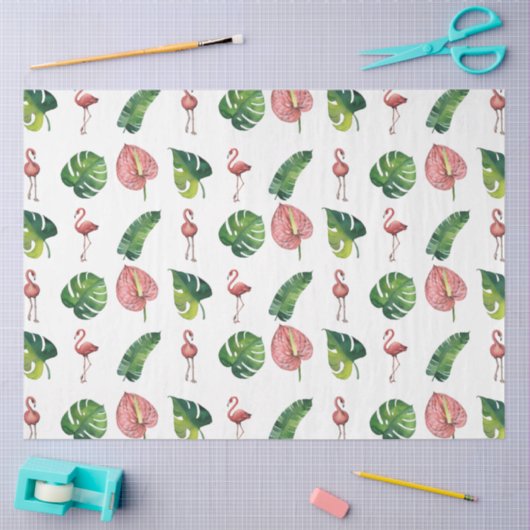 Flamingo Tropical Vibes Series Design 3 Tissuepapier (Craft)