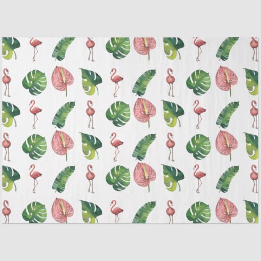 Flamingo Tropical Vibes Series Design 3 Tissuepapier (Voorkant)