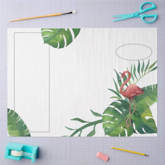Flamingo Tropical Vibes Series Design 7 Tissuepapier (Craft)