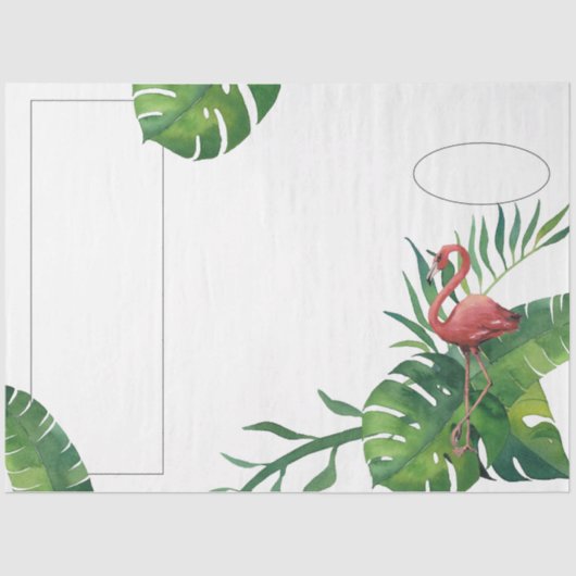 Flamingo Tropical Vibes Series Design 7 Tissuepapier (Voorkant)
