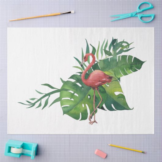 Flamingo Tropical Vibes Series Design 9 Tissuepapier (Craft)