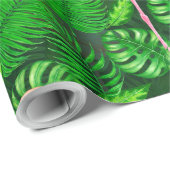 Flamingo tropical watercolor cadeaupapier (Rol Hoek)