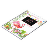 Flamingo Tropical Wedding Guestbook Notitieboek (Linkerzijde)