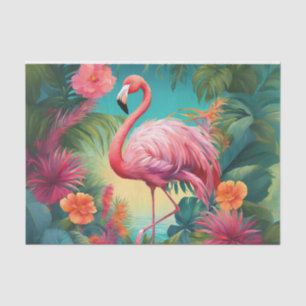 Flamingo Tropics Decoupage Tissue Paper Tissuepapier