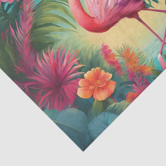 Flamingo Tropics Decoupage Tissue Paper Tissuepapier (Detail)