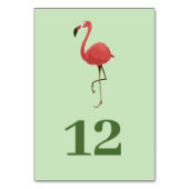 Flamingo Tropics Kust Groen Strand Bruiloft Kaart (Achterkant)