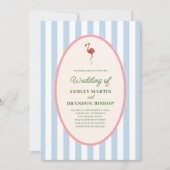 Flamingo Tropics Modern Coastal Island Wedding  Kaart (Voorkant)
