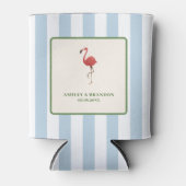 Flamingo Tropics Strand Kust Retro Bruiloft Blikjeskoeler (Voorkant)