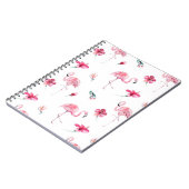 Flamingo Tropics Summer Island Chic Hibiscus Pink Notitieboek (Linkerzijde)
