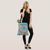 Flamingo  tropics tote bag (Op model)