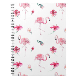 Flamingo Tropics Zomer Eiland Chic Hibiscus Roze Notitieboek