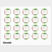 Flamingo Tropics Zomer Verjaardagsfeestje Ronde Sticker (Vel)