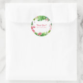 Flamingo Tropics Zomer Verjaardagsfeestje Ronde Sticker (Tas)