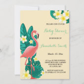 Flamingo Tropisch baby shower Kaart (Voorkant)
