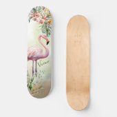 Flamingo Tropisch Botanisch Skateboard (Voorkant)