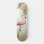 Flamingo Tropisch Botanisch Skateboard (Voorkant)