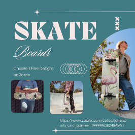 Flamingo Tropisch Botanisch Skateboard