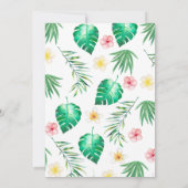 Flamingo Tropisch Fruit Eerste Verjaardag Uitnodig Kaart (Achterkant)