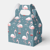 Flamingo Tropisch Kerstfeest Bedankdoosjes (Achterkant)
