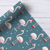 Flamingo Tropisch Kerstfeest Cadeaupapier