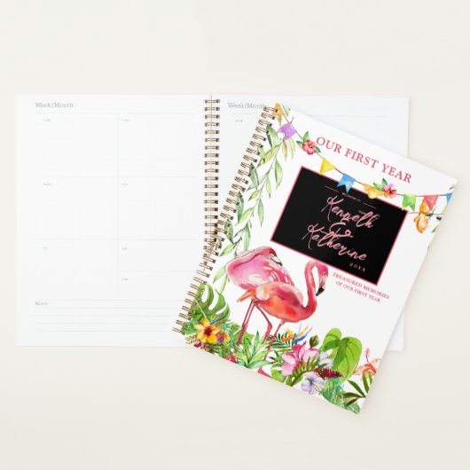 Flamingo Tropisch Planner Notitieboek (Display)