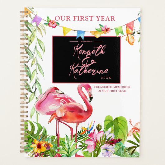 Flamingo Tropisch Planner Notitieboek (Voorkant)