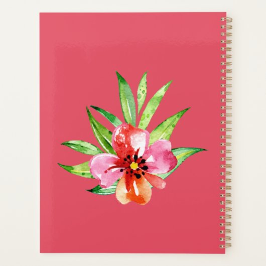 Flamingo Tropisch Planner Notitieboek (Achterkant)